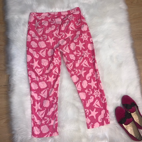 Lilly Pulitzer smooth sailing nautical pink capris - Picture 7 of 8